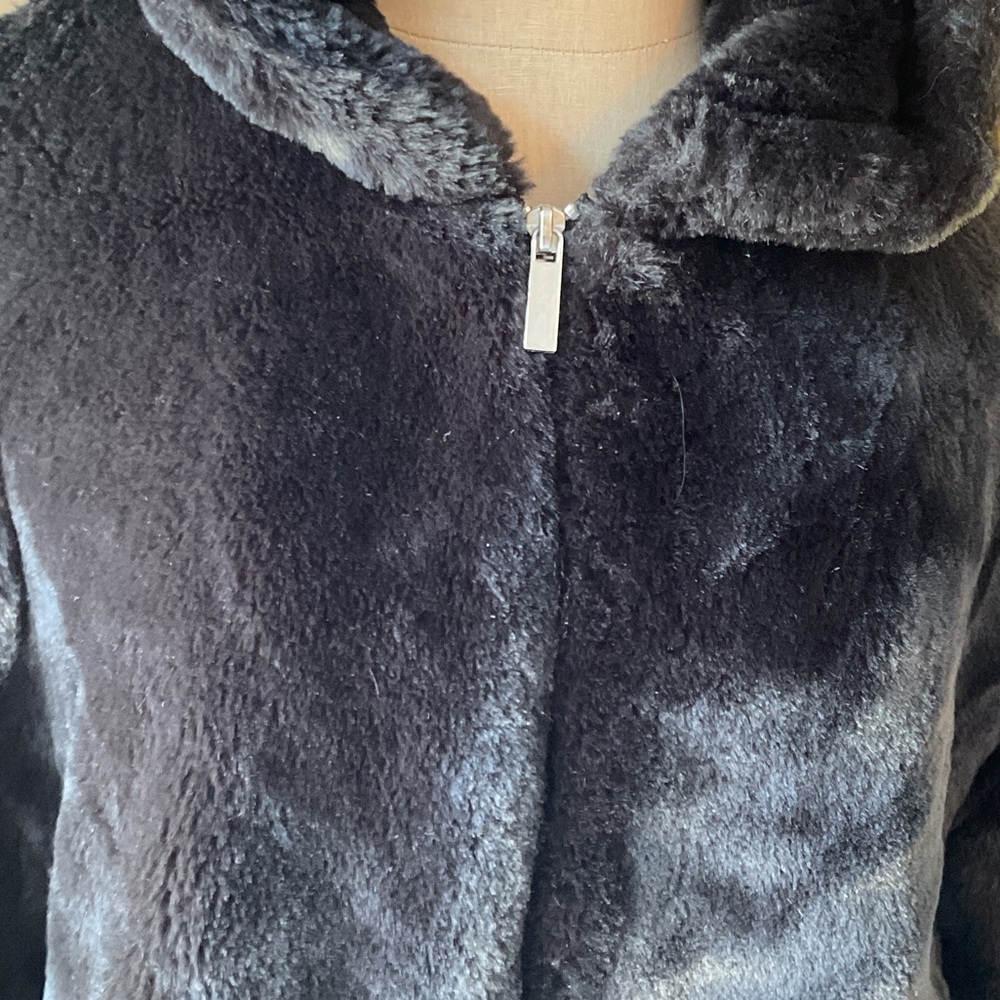Zara Midnight Faux Fur Hooded Teddy Jacket - Picture 2 of 10